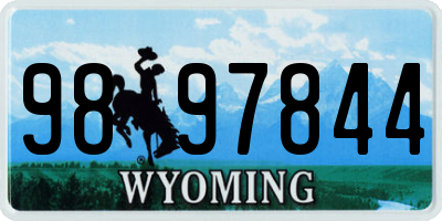 WY license plate 9897844