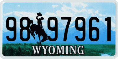 WY license plate 9897961
