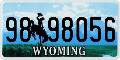 WY license plate 9898056