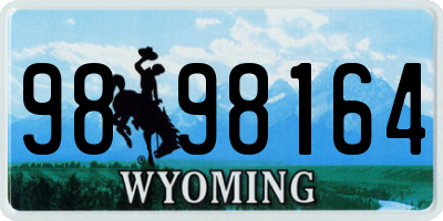WY license plate 9898164