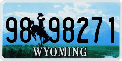 WY license plate 9898271
