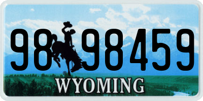 WY license plate 9898459