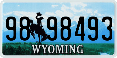WY license plate 9898493