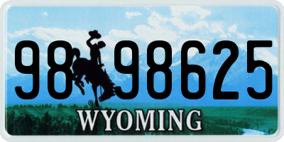 WY license plate 9898625