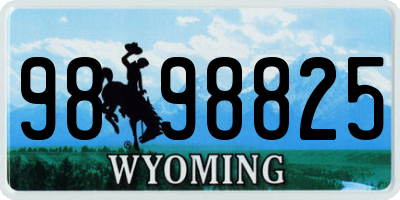 WY license plate 9898825