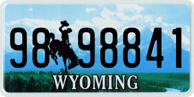 WY license plate 9898841