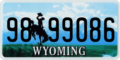 WY license plate 9899086