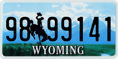WY license plate 9899141