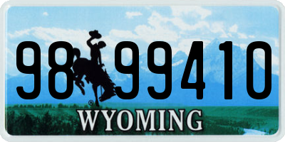 WY license plate 9899410