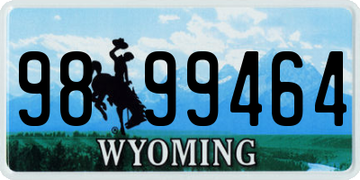 WY license plate 9899464