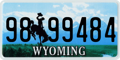 WY license plate 9899484