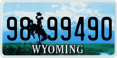 WY license plate 9899490