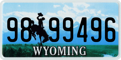 WY license plate 9899496