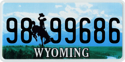 WY license plate 9899686