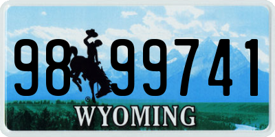 WY license plate 9899741