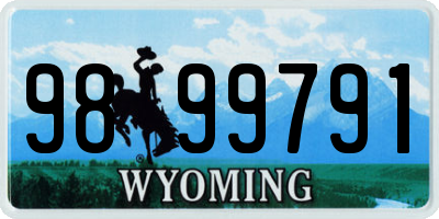WY license plate 9899791