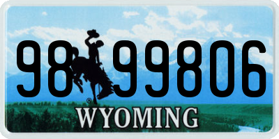 WY license plate 9899806