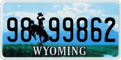 WY license plate 9899862
