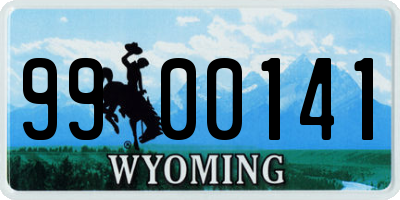 WY license plate 9900141