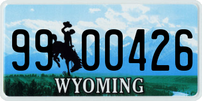 WY license plate 9900426