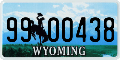 WY license plate 9900438