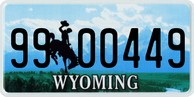 WY license plate 9900449