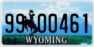 WY license plate 9900461
