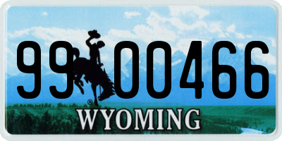 WY license plate 9900466