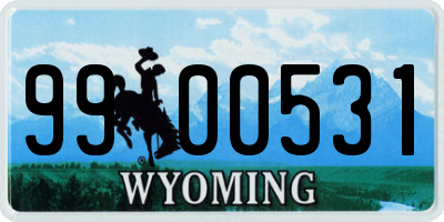 WY license plate 9900531