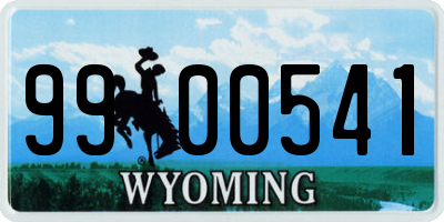 WY license plate 9900541