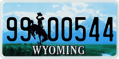 WY license plate 9900544