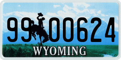 WY license plate 9900624