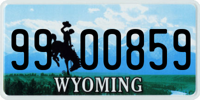 WY license plate 9900859