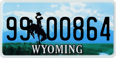 WY license plate 9900864