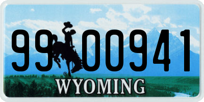 WY license plate 9900941