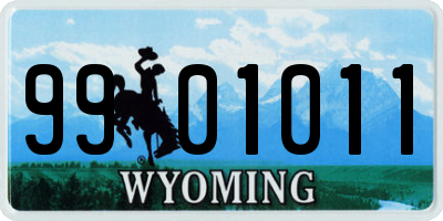 WY license plate 9901011