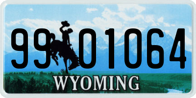 WY license plate 9901064