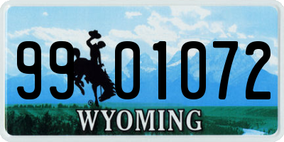 WY license plate 9901072