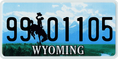 WY license plate 9901105
