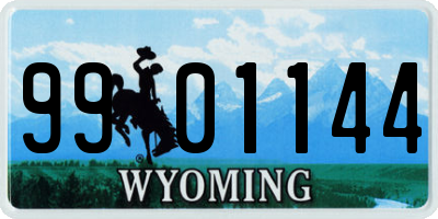 WY license plate 9901144