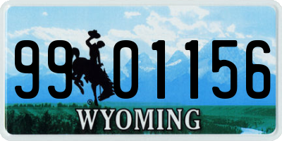 WY license plate 9901156