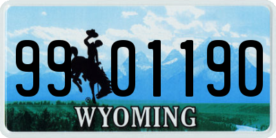 WY license plate 9901190