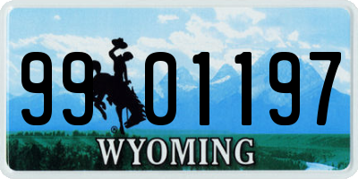 WY license plate 9901197