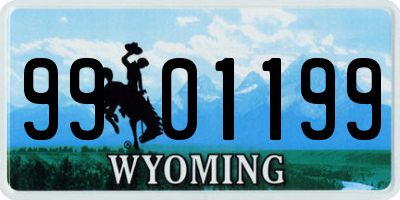 WY license plate 9901199