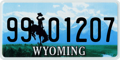WY license plate 9901207