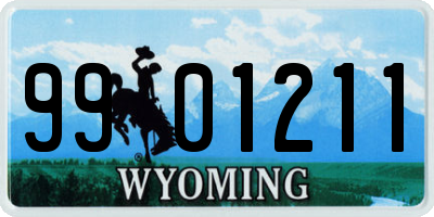 WY license plate 9901211