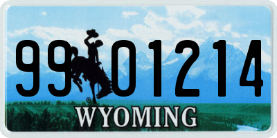 WY license plate 9901214