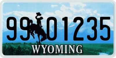 WY license plate 9901235