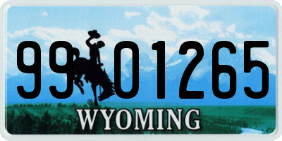 WY license plate 9901265