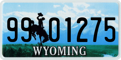 WY license plate 9901275